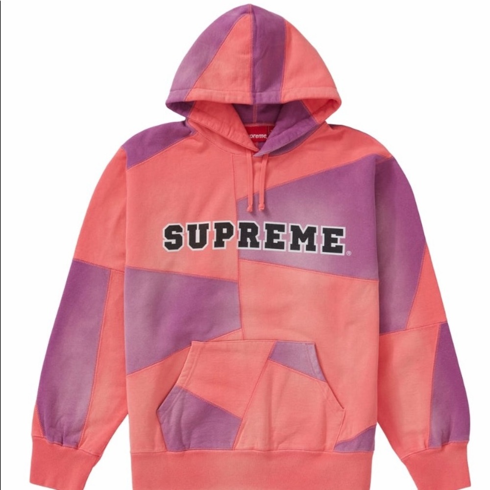 Supreme patchwork hoodie size medium